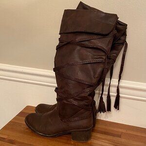 Brown Knee High Boots Women's Size 7.5